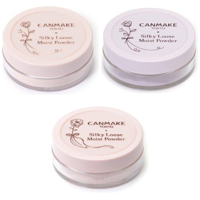 CANMAKE Silky Loose Moist Powder 3 Tons Po Solto Sai com Sabonete Sem Perfume Japao