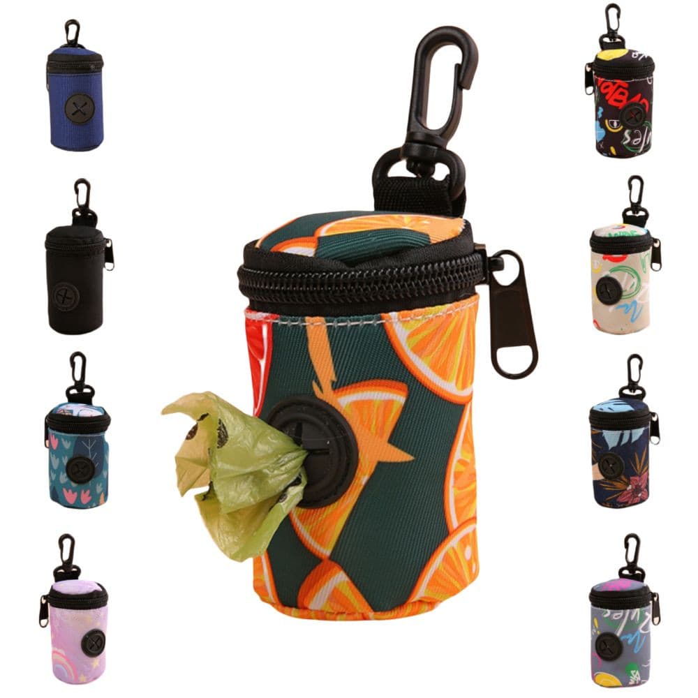 Suporte Para Saco De Lixo , Acessório Caminhada De Cães Com Zíper , Dispensador De Cocô De Cachorro , Portátil