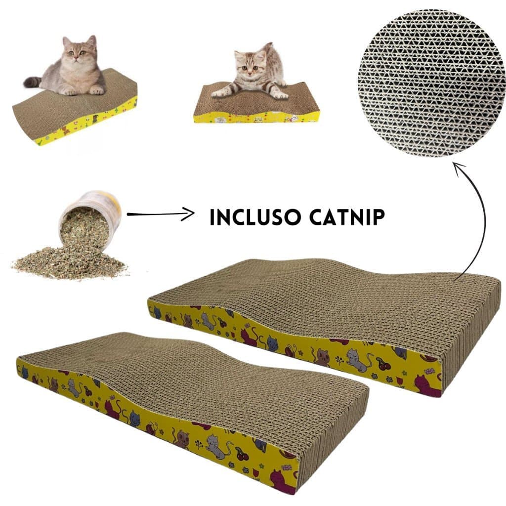 2 Arranhador Para Gato Papelão Prático Brinquedo Premium Com Catnip - ENVIO RÁPIDO