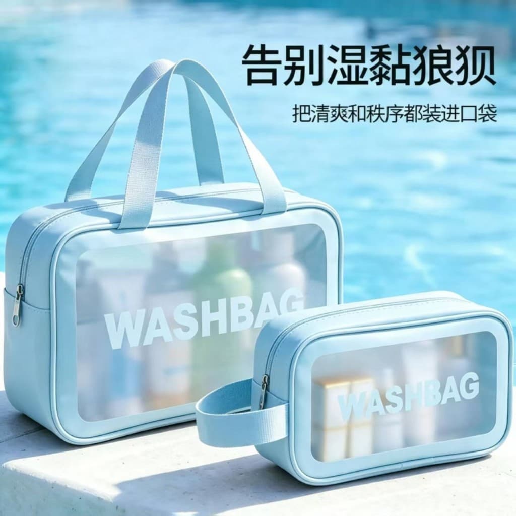 Bolsa cosmética de separação seca e molhada, bolsa de higiene pessoal de camada dupla, unissex, natação, Fitness, banho,