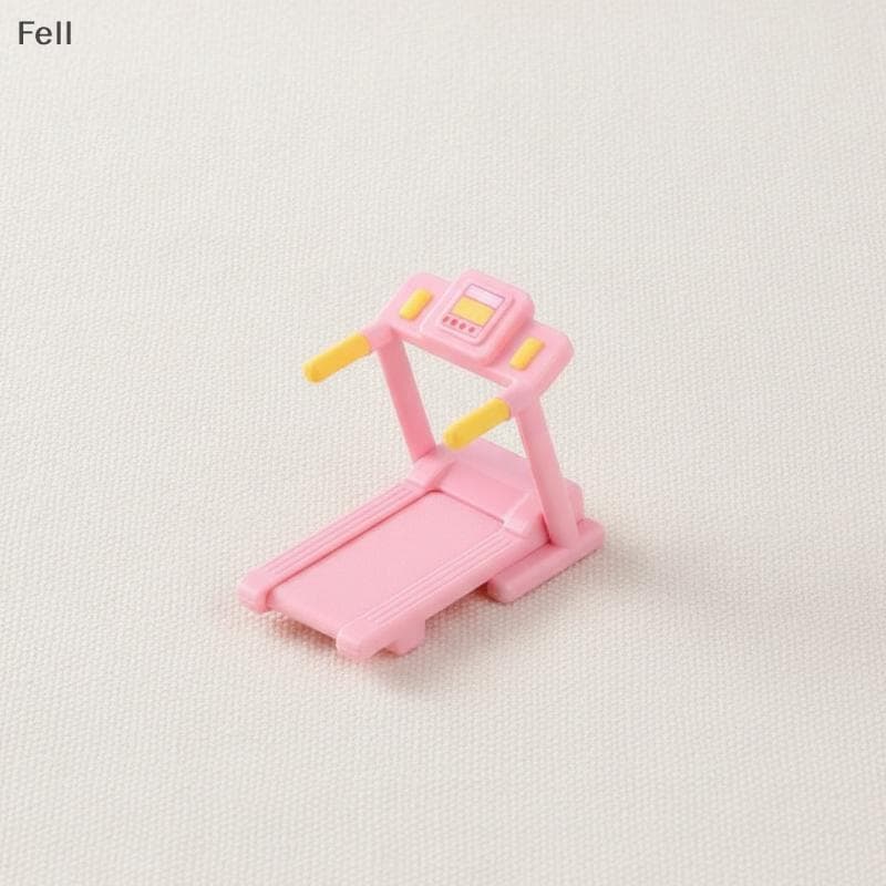 [Fel] Conjunto De Equipamentos De Fitness Para Casa De Bonecas Em Miniatura , Rosa , 1 Pa , Decoração Realista Jardim De