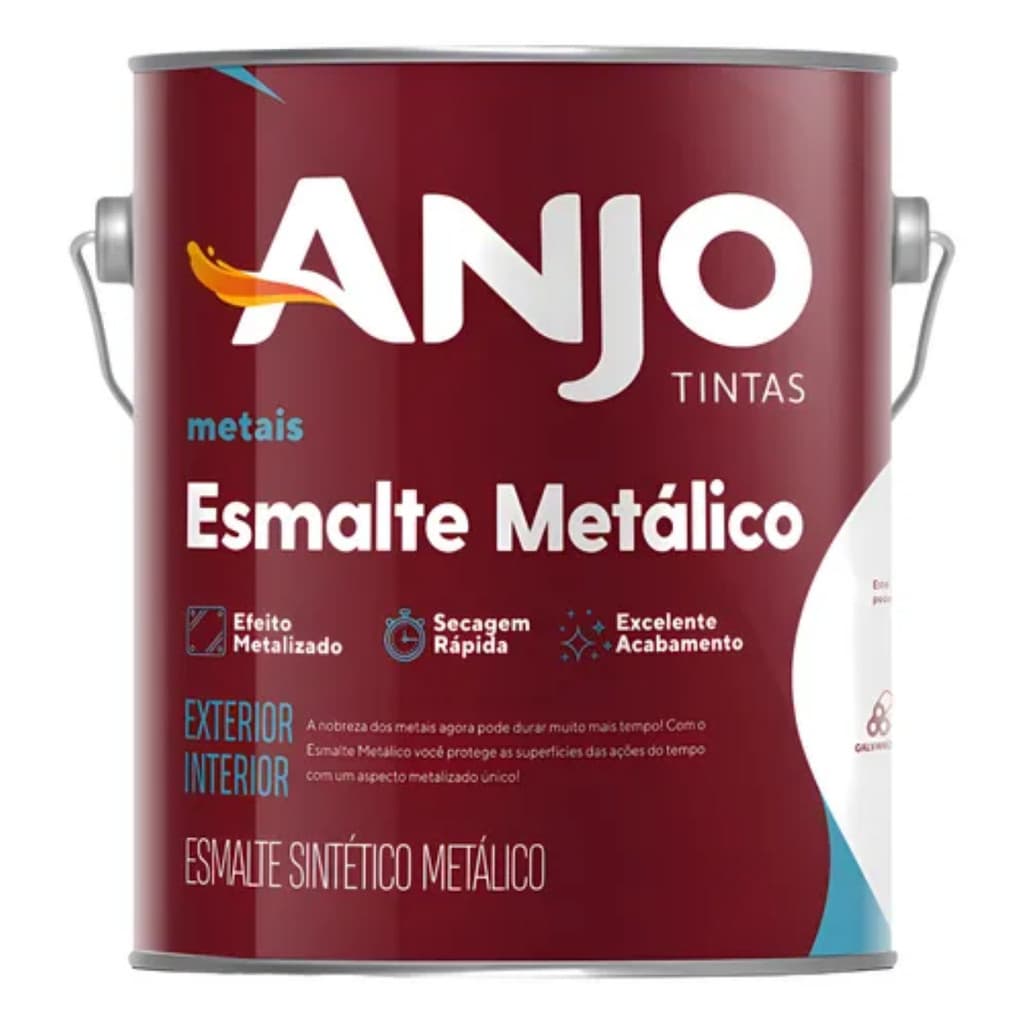 Tinta Esmalte Sintético Metálico 900ml Anjo Portão Alumínio