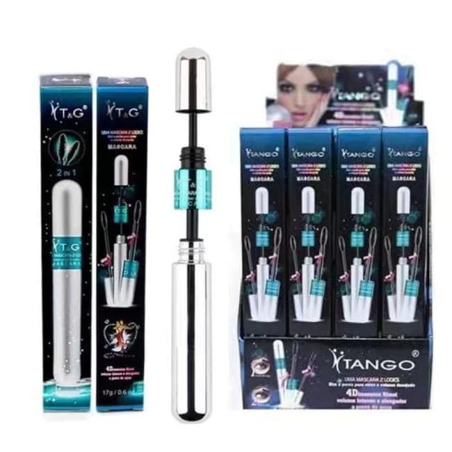 Kit 12 Unidades Máscara de Cílios Tango 4D 2 em 1 – Alongamento e Volume