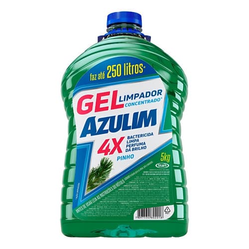 Limpador Concentrado Gel Azulim 4em1 5kg Pinho Desinfetante