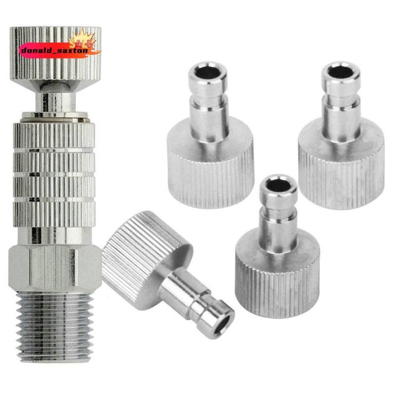 1 Conjunto De Adaptador De Liberação Rápida Para Aerógrafo Com 4 Acessórios , Peça De 1/8 Polegadas , Conector Rápido De