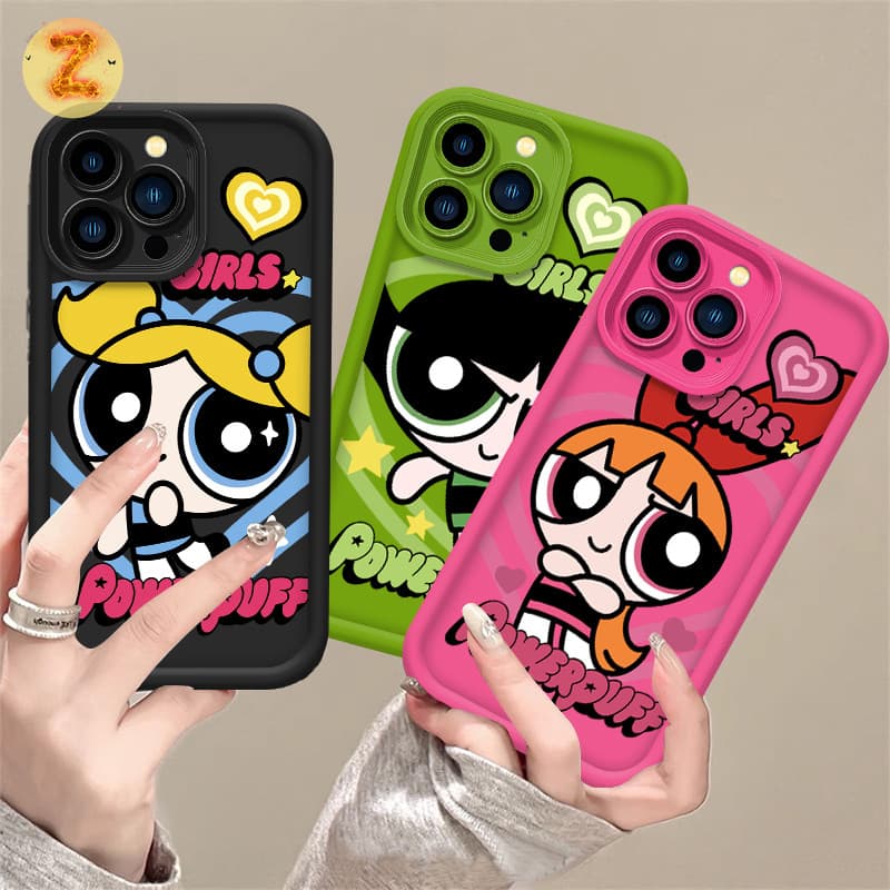 Case for iPhone 17 16 15 14 13 12 11 Pro Max Plus Air XR Anti Queda Silicone Meninas Superpoderosas ZBCase