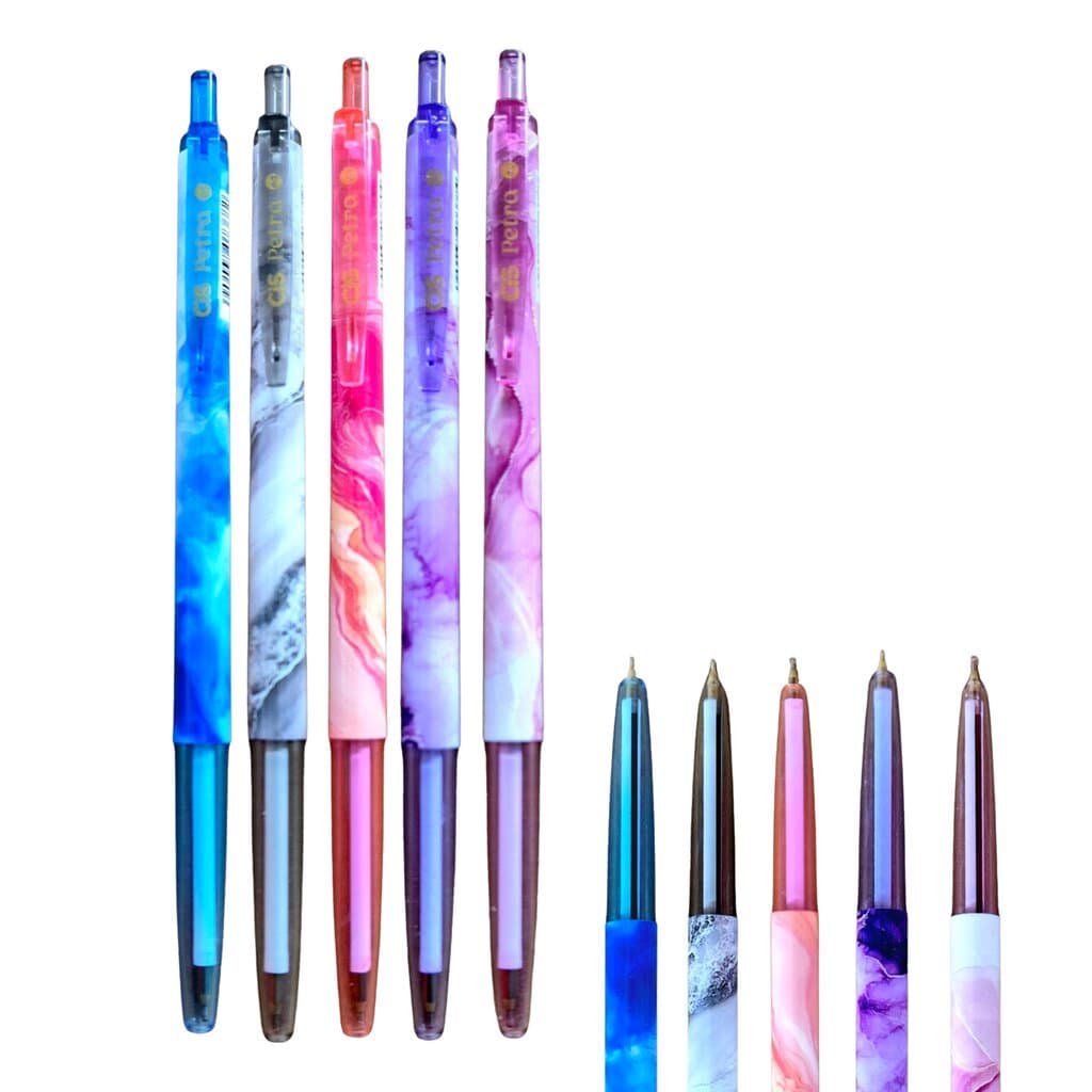 Caneta Esferográfica Retrátil 0.7mm PETRA Kit c/3 unidades.