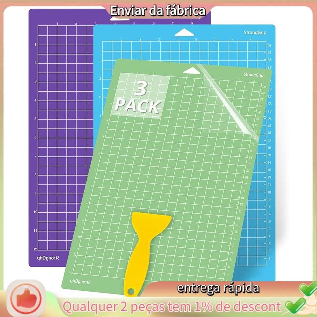 Tapetes De Corte Para Joy Xtra , De 3 Pacotes , 8.5x12 Polegadas Reutilizáveis Adesivos , Almofada De Plotter