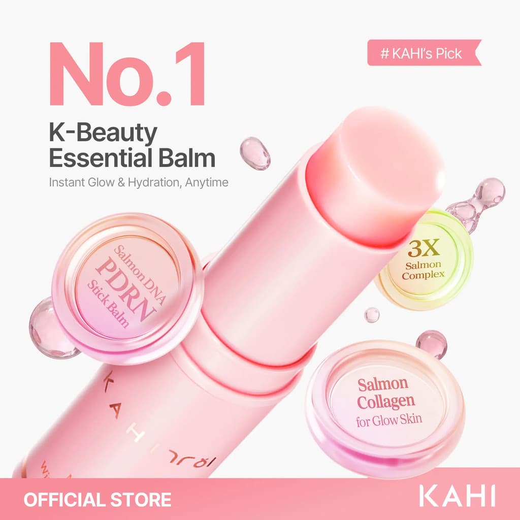 KAHI WrinkleBounce Multi Balm Stick - PDRN Colágeno, Bálsamo Anti-idade e Hidratante Multiuso para Rosto, Lábios e Pesco