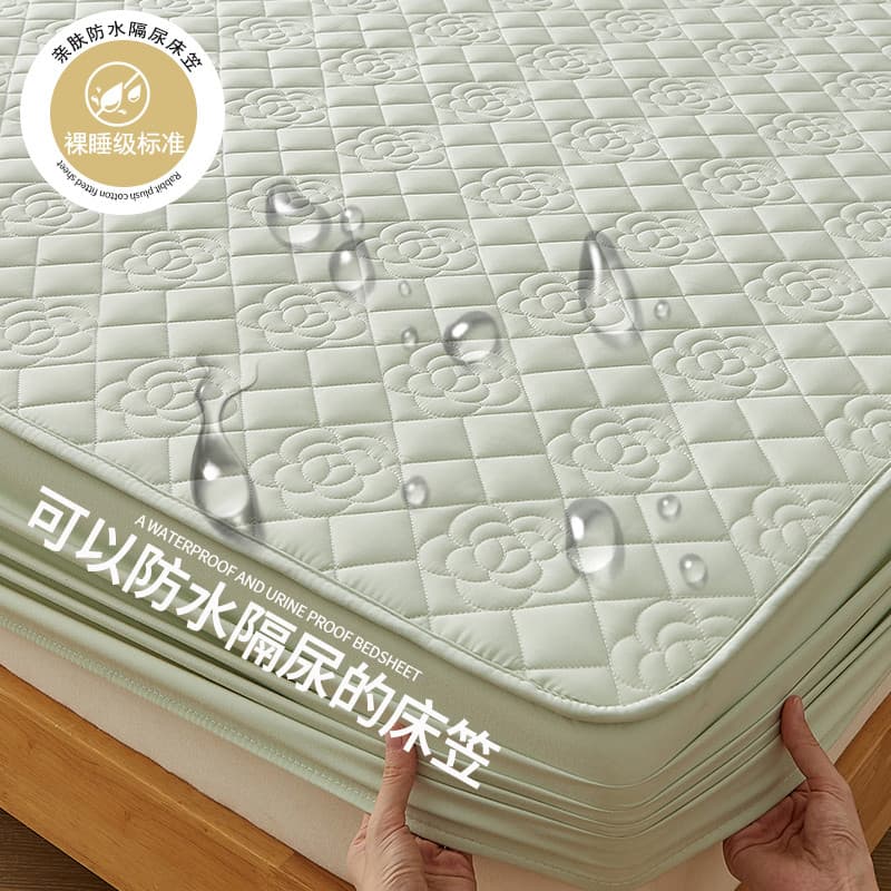 Lençol acolchoado à prova d'água, peça única, isolamento de urina, colcha com tudo incluído, capa de colchão Simmons, ca