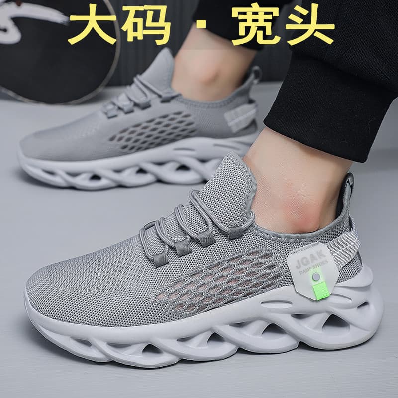 Sapatos masculinos de tamanho grande tamanho 50 Plus gordura verão malha fina coco sapatos 49 tamanho grande tênis de so