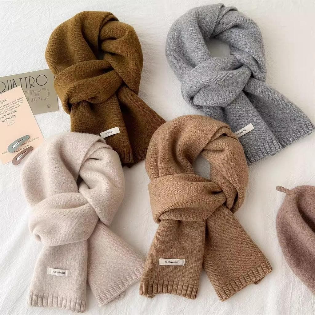 Crianças cachecol meninos imitação de caxemira cachecol outono inverno estilo 2025 novo estilo meninos meninas lã tricô
