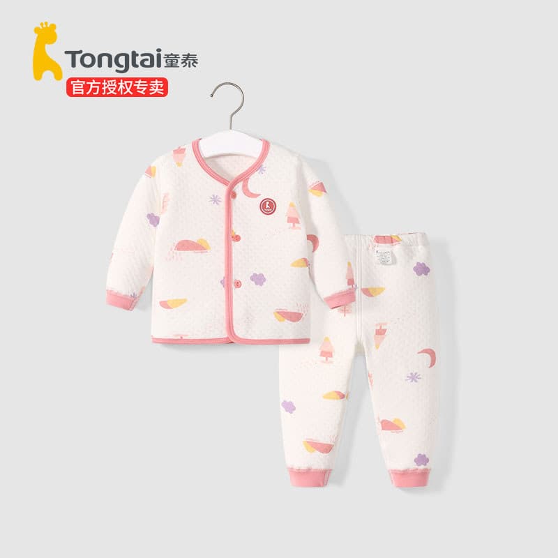 Tongtai bebê quente terno inverno roupas de outono do bebê calças compridas engrossado roupas de inverno puro algodão ro