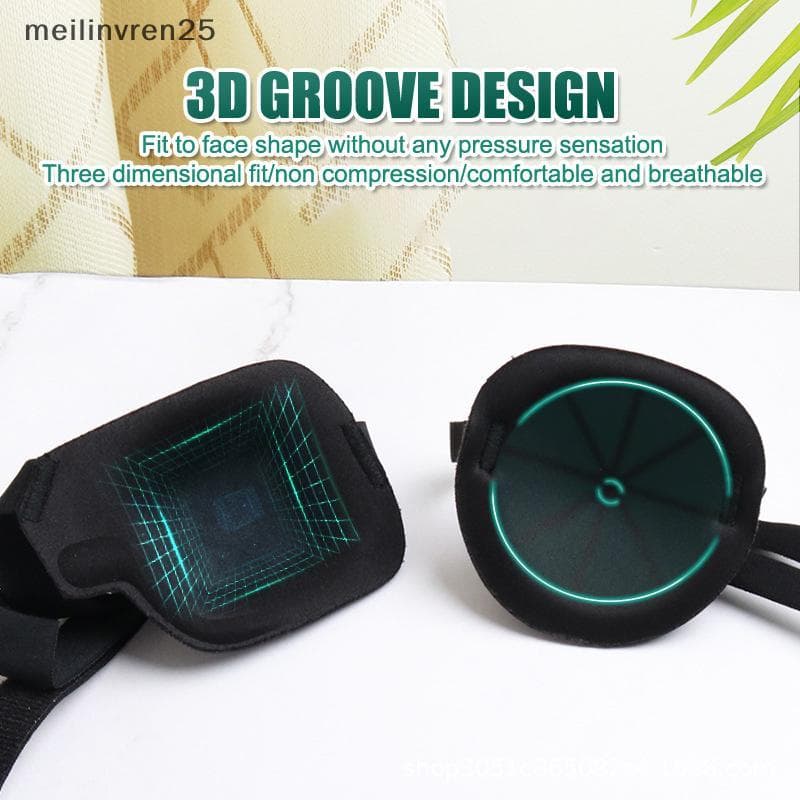 MEL 1 Pcs Remendo De Olho Único Ajustável 3D Espuma Groove Respirável Sombra Para Olhos Preguiçosos Uso Médico Côncavo B