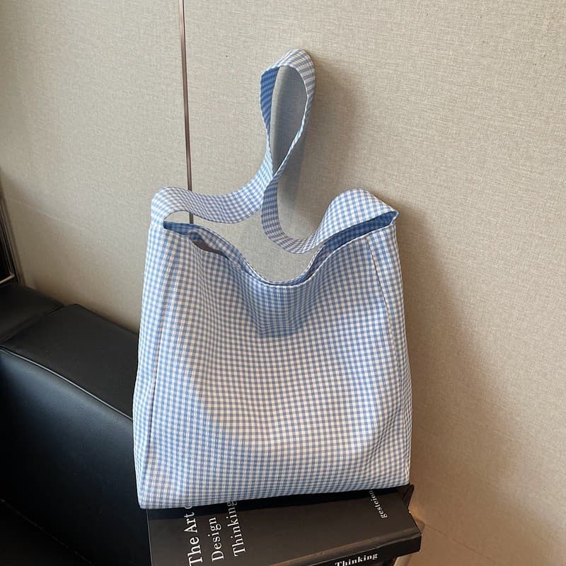 Japonês novo estilo literário Polka Dot bolsa de lona simples na moda fresco bolsa ombro grande capacidade Commuter bols