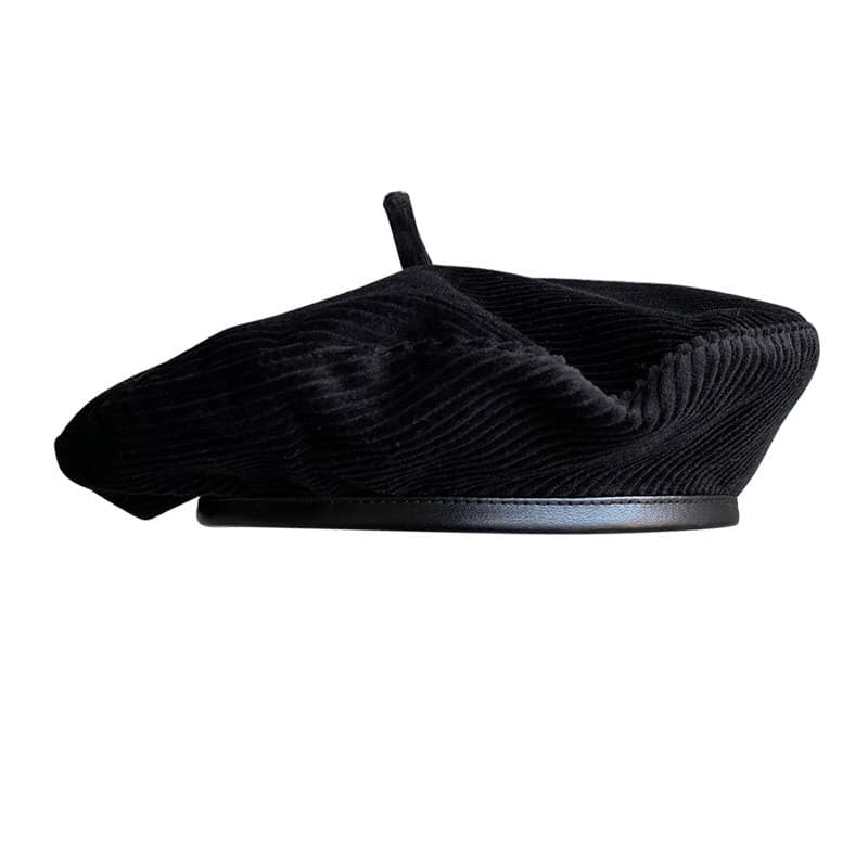 Outono inverno boina de veludo feminino temperamento preto pintor chapéu pequeno rosto boina chapéu elegante All-Match c