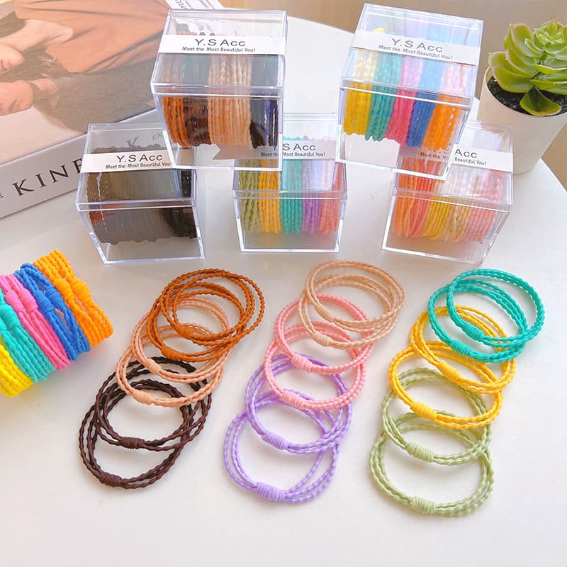 Corda de cabelo infantil três em um, cor coreana, menina, rabo de cavalo, corda de cabelo, alta elasticidade, durável, f