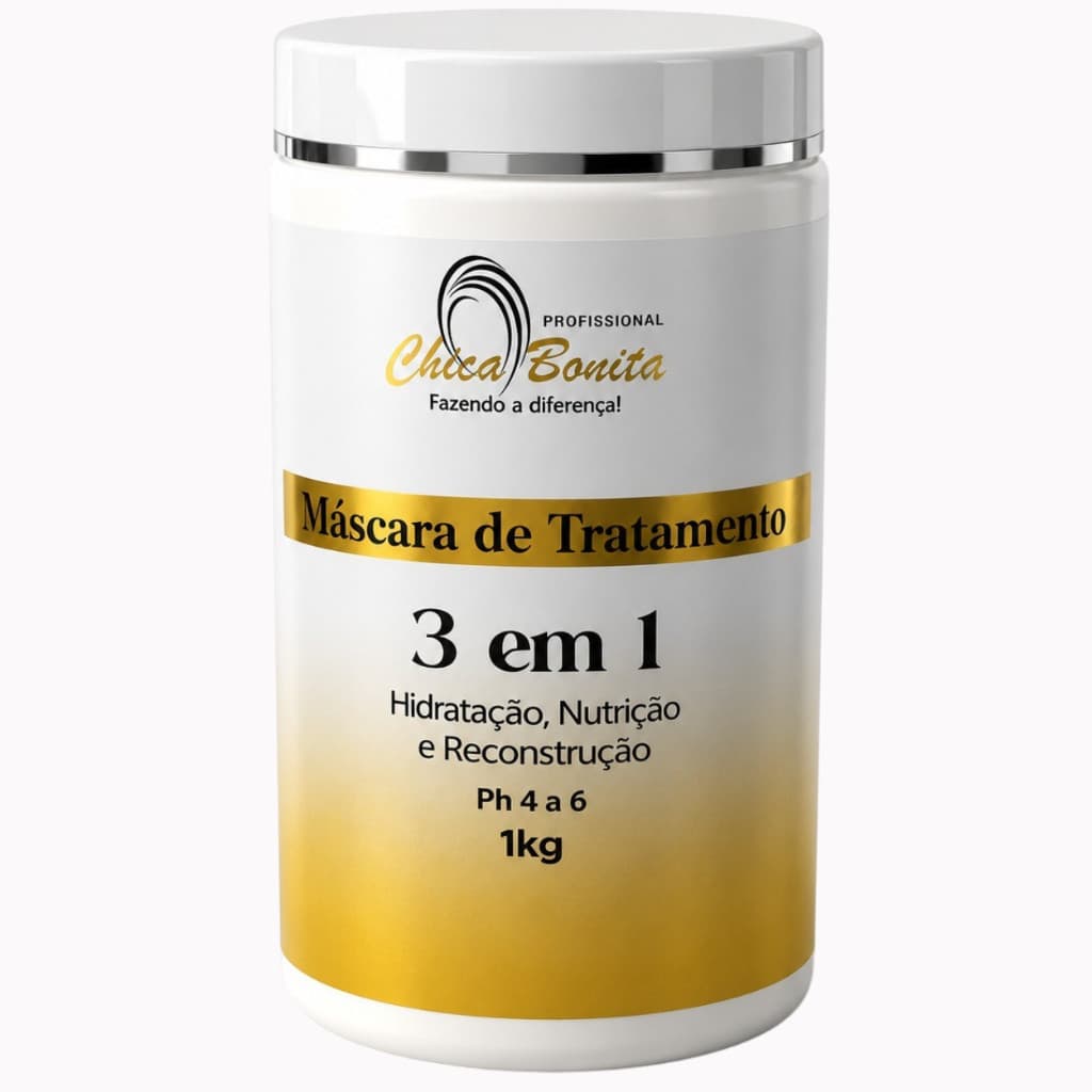Máscara Capilar 3 em 1  Chica Bonita 1kg | Hidratação, Nutrição & Reconstrução