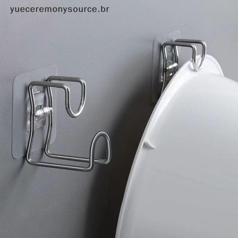 # yuece 1Pc Gancho Para Lavatório De Aço Inoxidável Cozinha Banheiro Sem Vestígios Suporte Pasta Forte Prateleira Multif