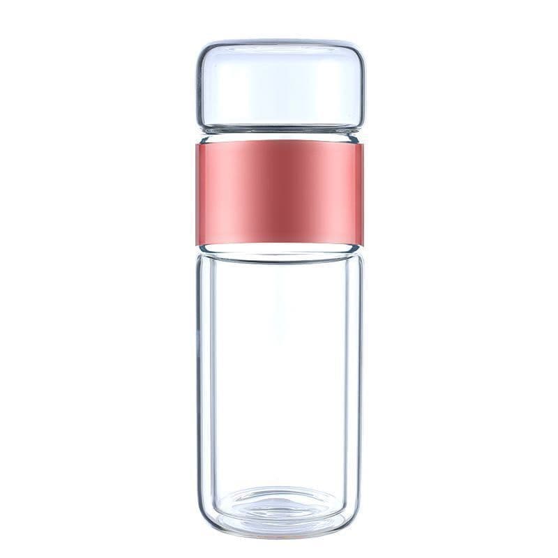 [Portable Design] Creative Cup Double Layer Glass Cup Unisex Tea Separation Filter Glass Cup/Tea Bottle