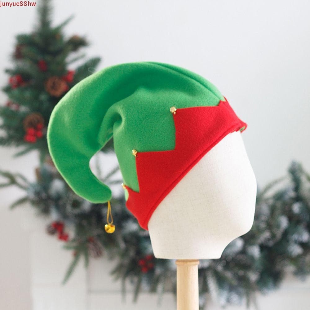 JUNYUE Chapéus Femininos De Natal Para Homens Grandes Gorros Vermelhos Verdes Patchwork Papai Noel Elk Bola De Pelúcia D