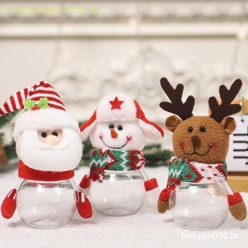 Caixa Doces Natal CLO Neve Santa Deer Tampa