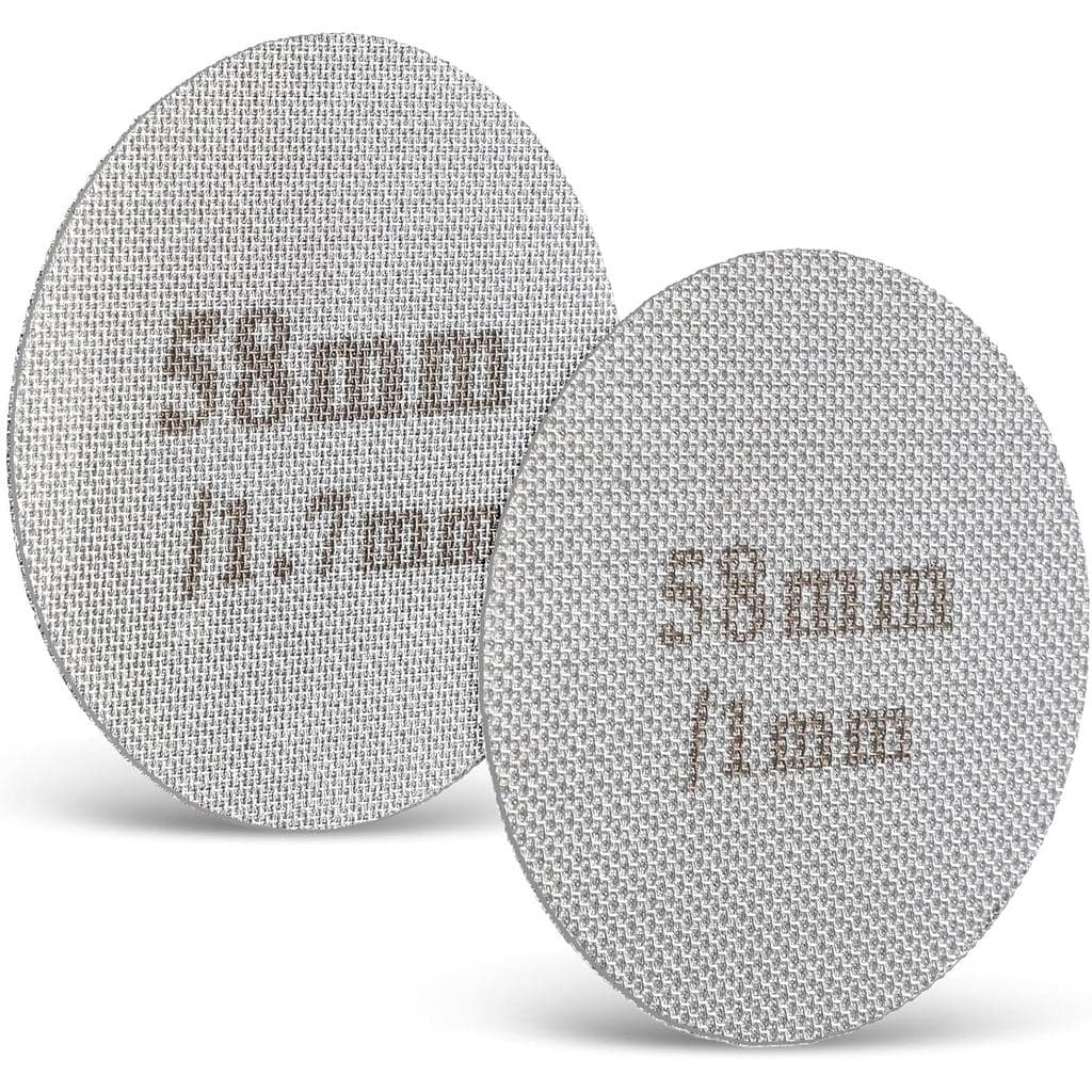 Molain Pacote com 2 Telas para Espresso de 58mm, Espessura de 1,7mm e 1,0mm, Previne o Canalização e Mantém a Máquina Li