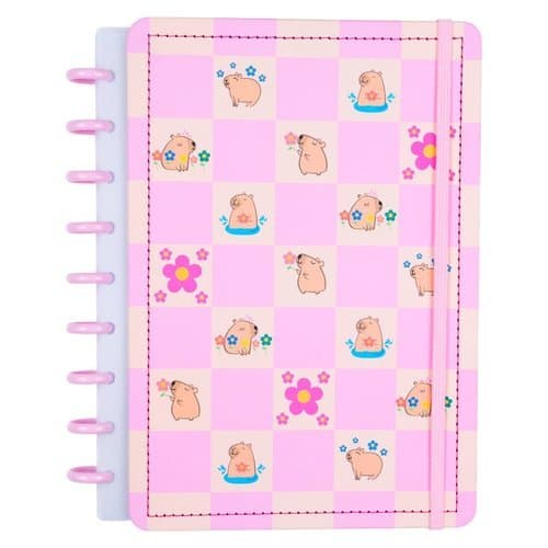Caderno Tamanho Medio Capa Dura Folhas Reposicionaveis Design Exclusivo Organizado