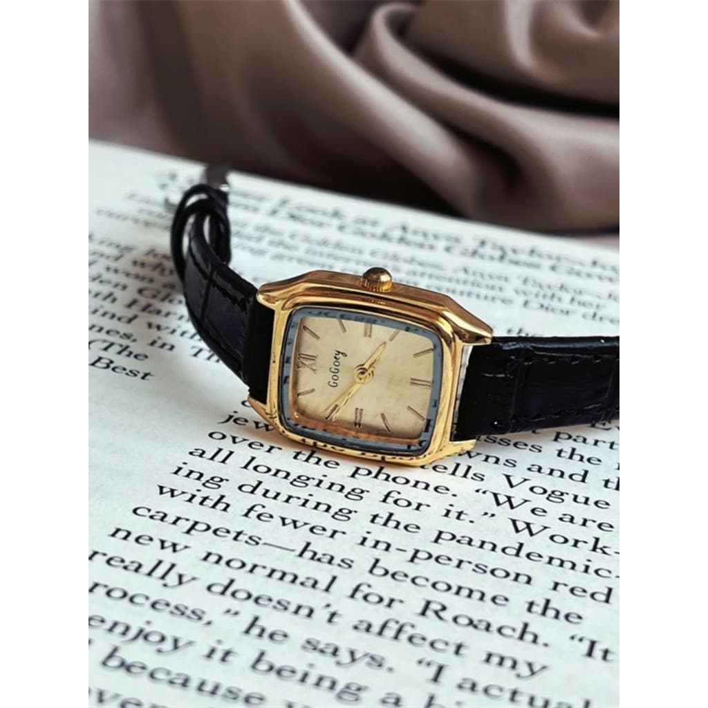 relogio feminino pequeno delicado relogio feminino Moda preto ouro pequeno cubo doce quadrado relógio feminino pequena l