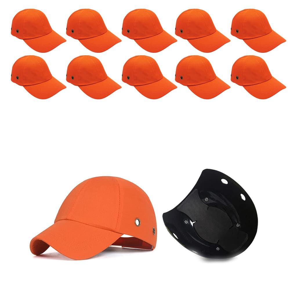 Bone com Capacete EPI Kit 10 Uni Obra Construcao Seguranca Trabalho Oficina Reparo Casquete Resistente Eficiente
