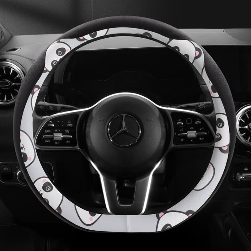 Novo estilo de carro bonito dos desenhos animados gato camurça Silicone orgânico capa de volante verão quatro estações U