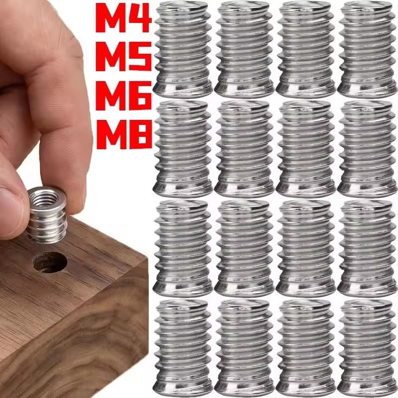62 Unidades Em Caixa M4 M5 M6 M8 Porcas-Durável À Prova De Ferrugem-Encaixe De Hardware De Parafuso-Acessório De Reparo-