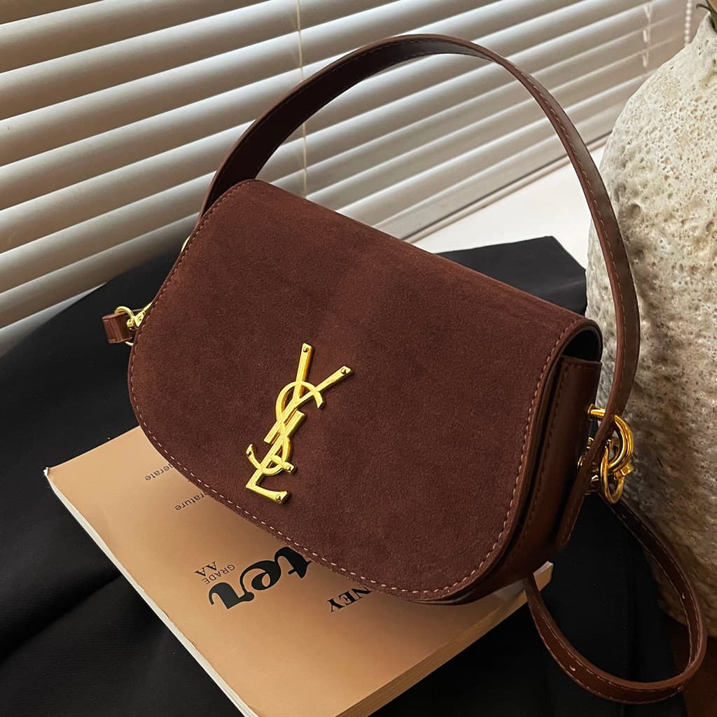 bolsa transversal feminino Bolsa High-End Retro fosco sela saco feminino 2025 novo estilo moda All-Match um ombro Messen