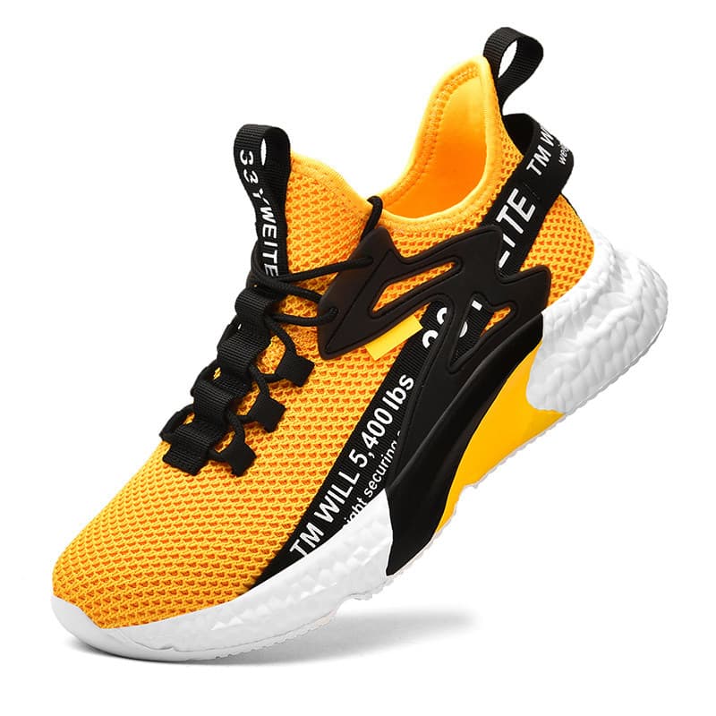 11 sapatos masculinos novo estilo sapatos esportivos respirável voando tecido malha tamanho grande Casual na moda sapato