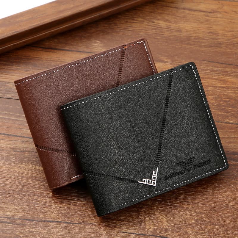 Nova Carteira Masculina para o Dia dos Pais, Carteira Curta para Jovens, Simples e Elegante, Múltiplos Compartimentos pa
