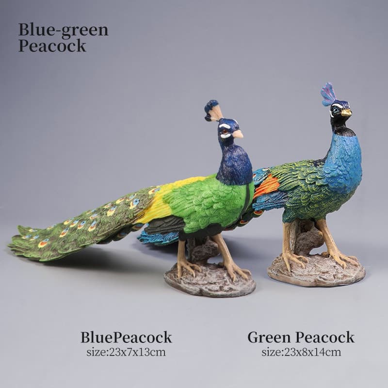 Conjunto de Modelos de Simulação Clássica de Aves e Pavões, Brinquedos de Coleção para Decoração, Figuras de Ação em PVC