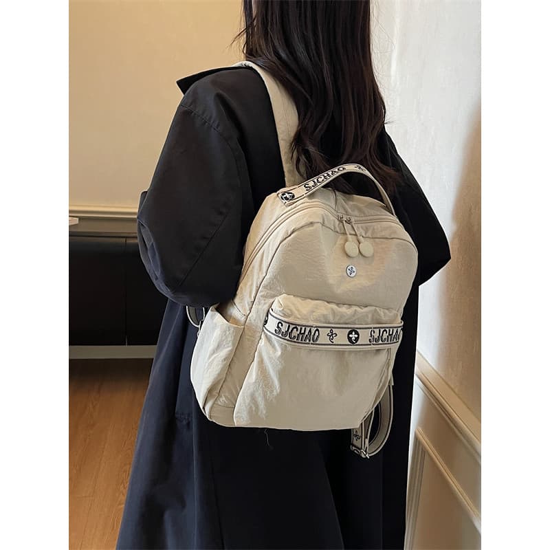 Mochila feminina novo estilo moda All-Match mochila de viagem feminina leve simples Casual Commuter feminino estudante u