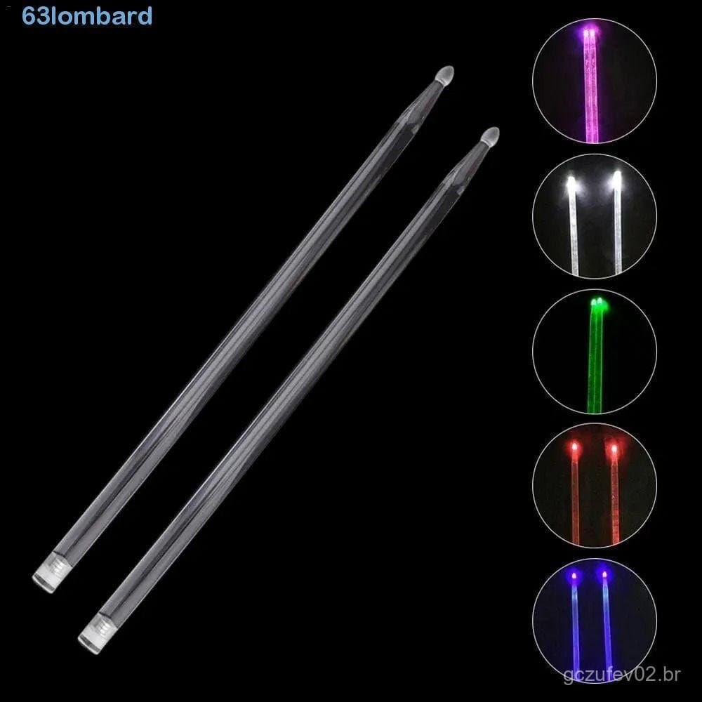 LOMBARD 2 Unidades De Baqueta Luminosa 5A , Baquetas Iluminadas Em Acrílico Colorido , Luz Noturna Que Brilha No Escuro