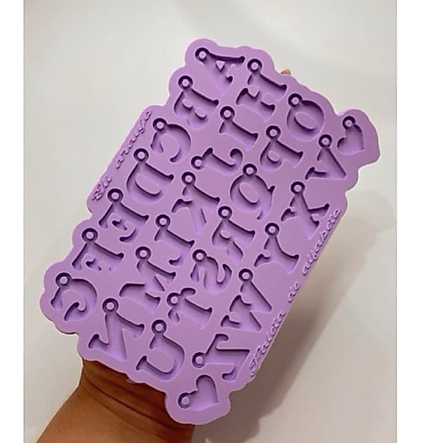 Molde de silicone alfabeto pequeno 2cm.
