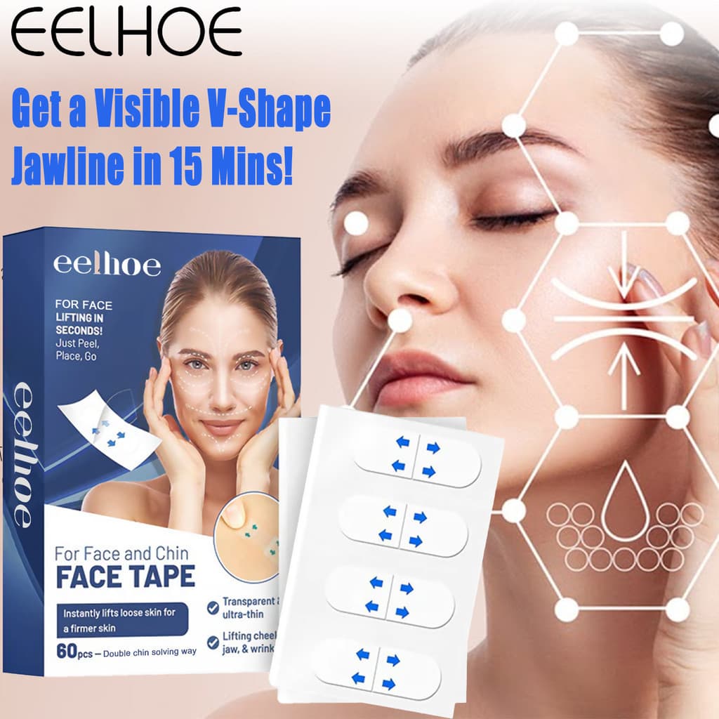60 Peças De Tiras De Levantamento Facial Em Forma De V , Remendos De Aperto Instantâneo Para De Mandíbula , Reduzem Ruga