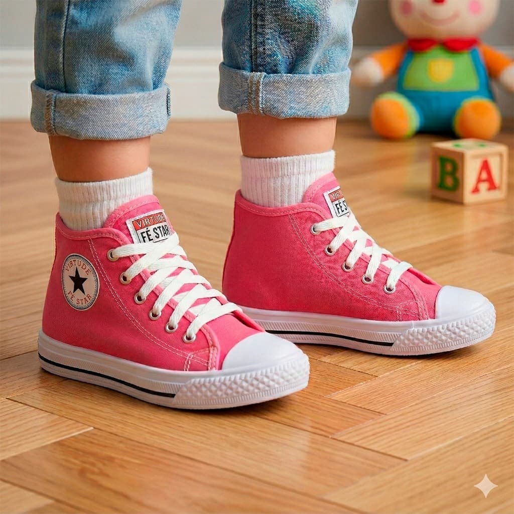 Tênis Botinha Star Infantil Menina e Menino Masculino e Feminino Casual Qualidade Confort Promoção