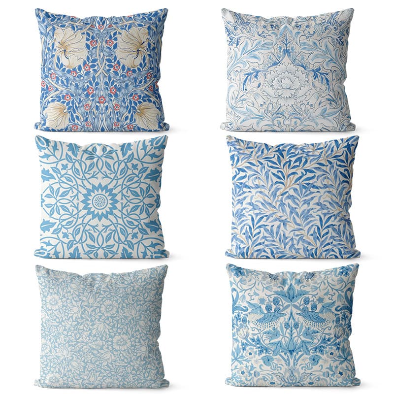 Morris flor americano Retro algodão linho dupla face travesseiro sofá decoração capa de almofada cabeceira encosto Nap f