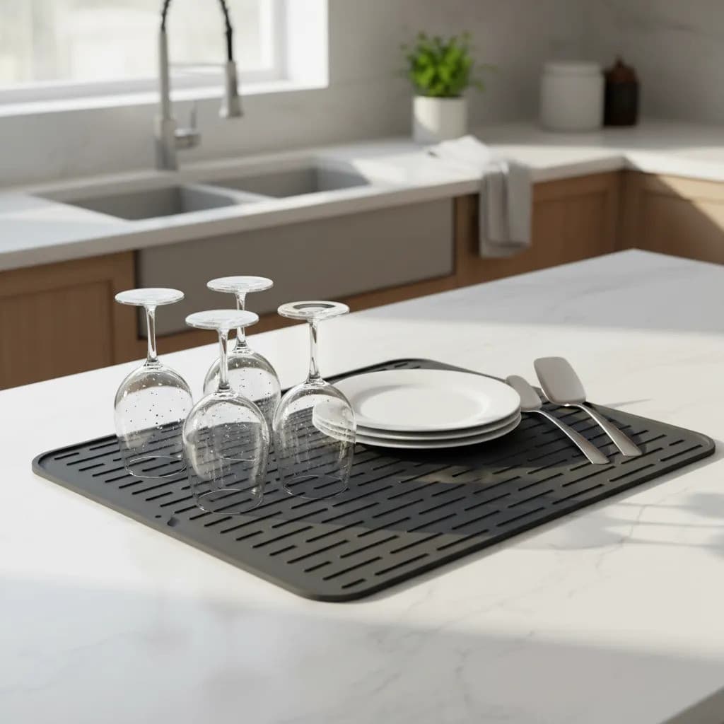 Tapete Silicone Escorredor Protetor Louça Cozinha Secar Utensílios
