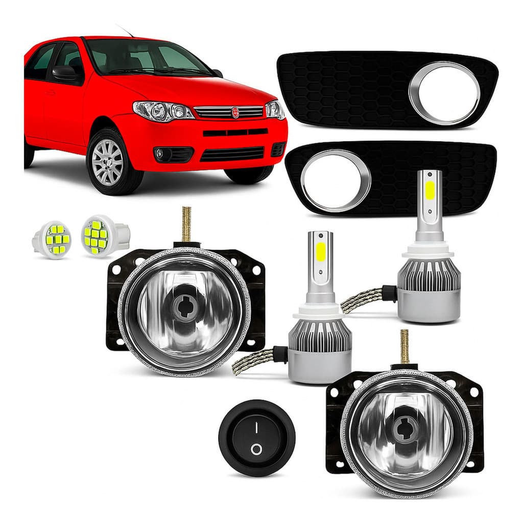 Farol De Milha Siena Elx 05 A 07 + 2 Kits Led Brinde