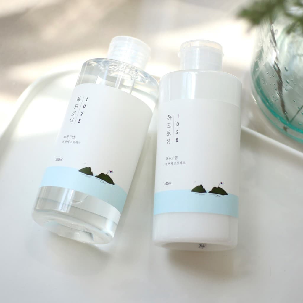 Autorizado genuíno coreano redondo laboratório/loção Dokdo 1025 conjunto de loção Toner hidratante hidratante