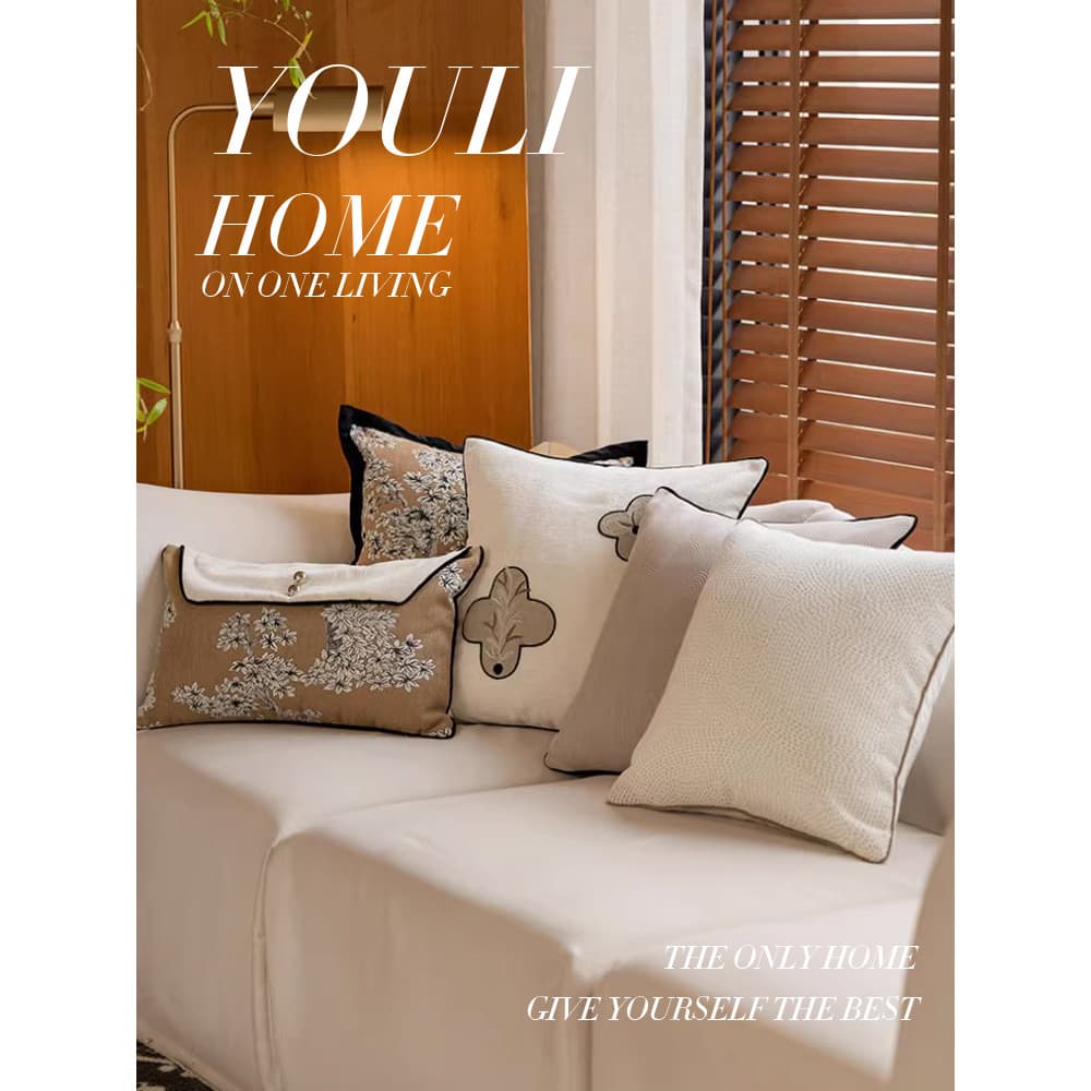 P elegante cáqui chinês Medieval fronha lindo travesseiro b & b luz luxo Premium almofada sofá cabeceira