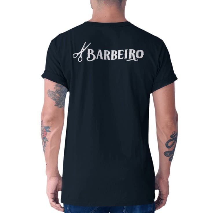 Camiseta Barbeiro Barbearia Camisa Uniforme Salão Trabalho Cabelereiro  Shop Aproveite