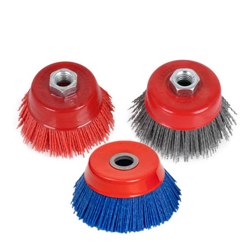 10cm 75 parafuso tipo tigela fio abrasivo ferramenta escova de náilon moagem fio polimento escova móveis em relevo rebol