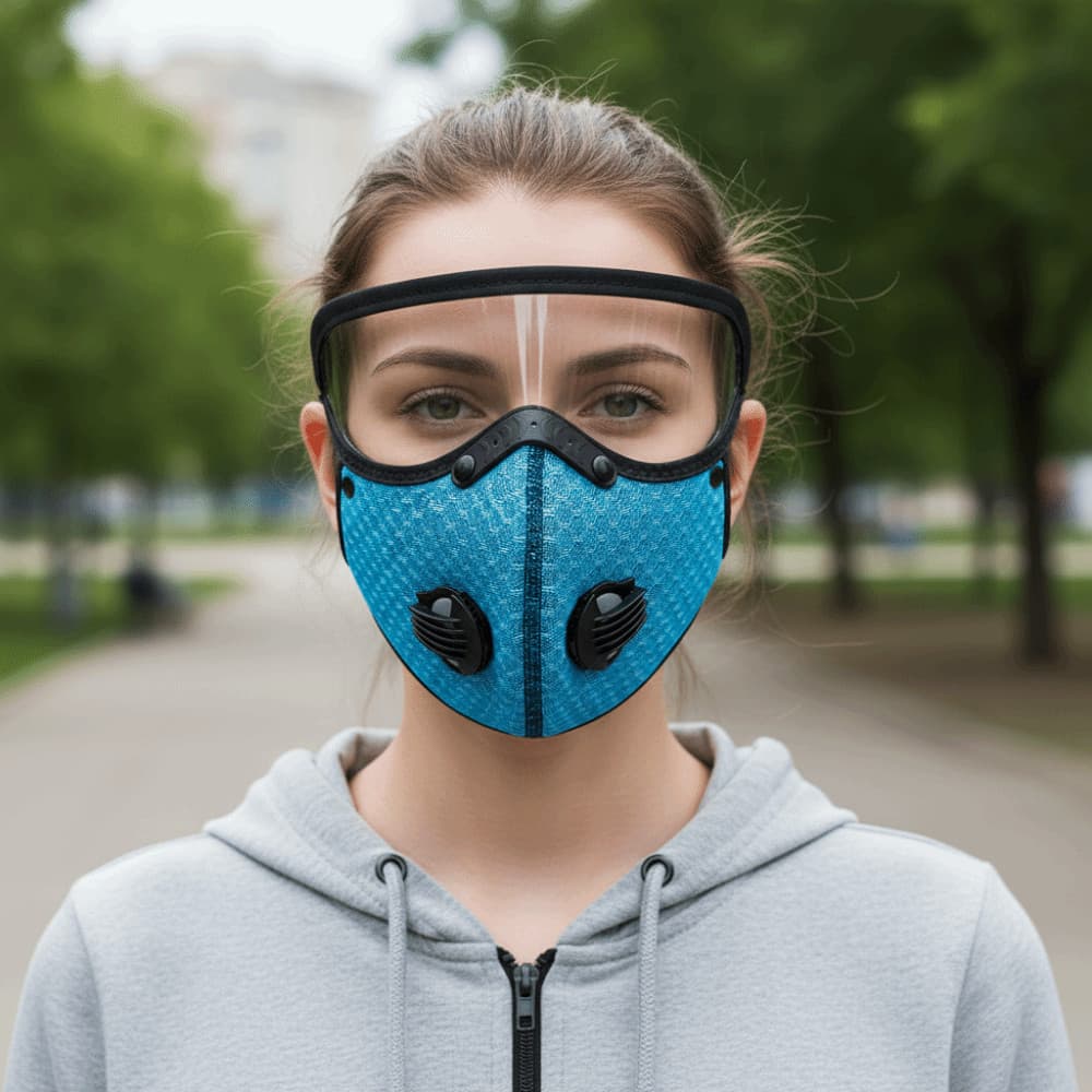 Máscara Esportiva À Prova De Poeira   , Óculos Removíveis De Design Reutilizável Protetora Para Ciclismo