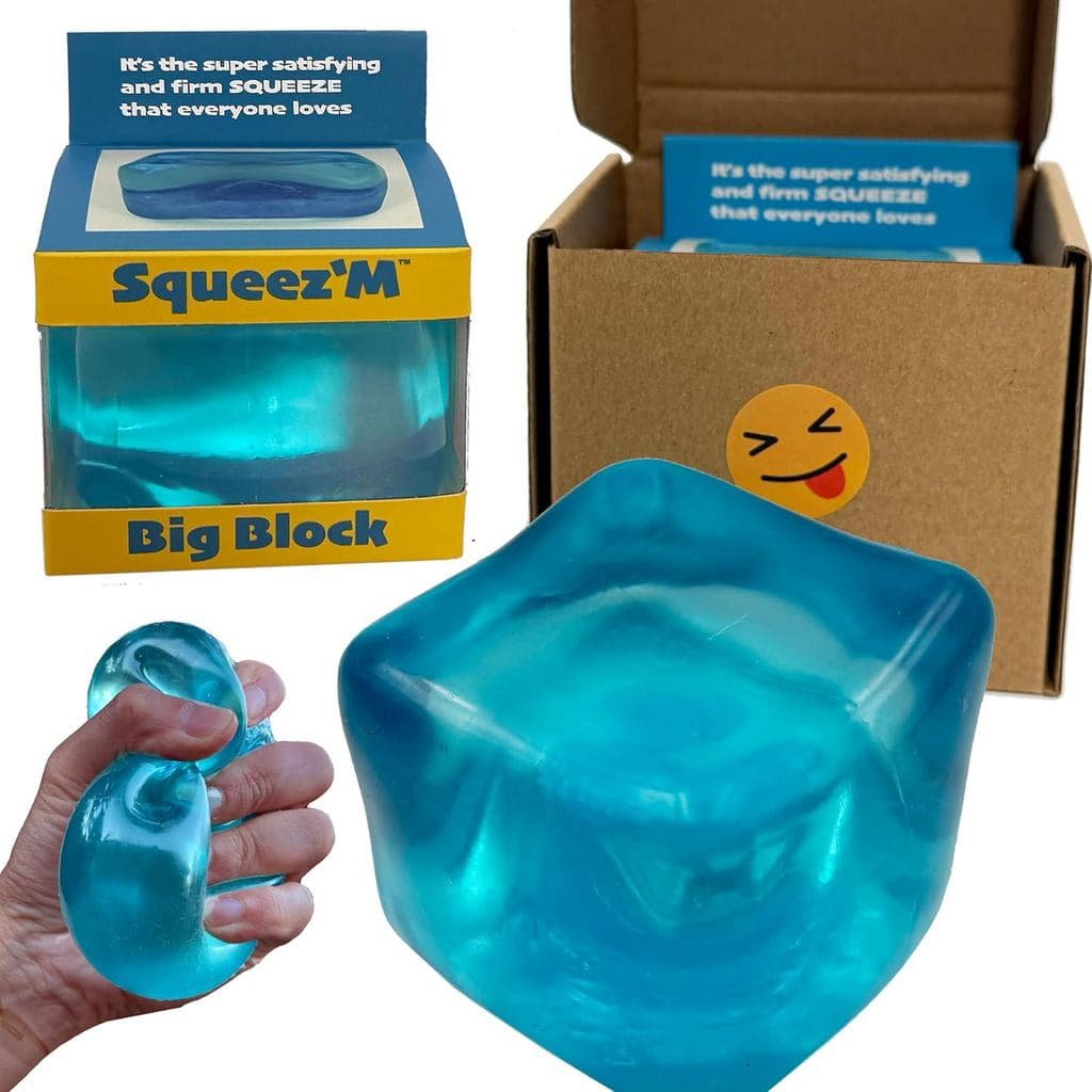 Cubo Squeez'M Big Block Original Premium – 35% Maior que o Cubo Squishy Padrão, Brinquedo Sensorial para Crianças e Adul